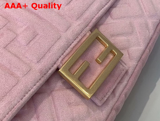 Fendi Baguette Pink Velvet Bag Replica