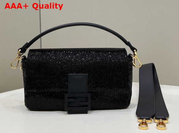 Fendi Baguette Re Edition Bag in Black Beads Replica