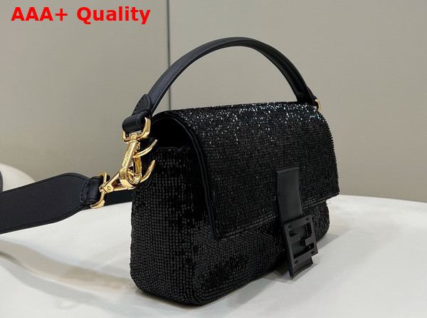 Fendi Baguette Re Edition Bag in Black Beads Replica