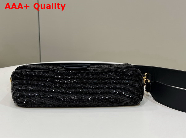 Fendi Baguette Re Edition Bag in Black Beads Replica