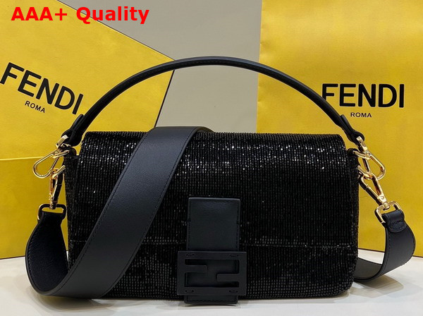 Fendi Baguette Re Edition Bag in Black Beads Replica