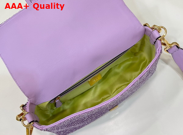 Fendi Baguette Re Edition Bag in Lilac Beads Replica