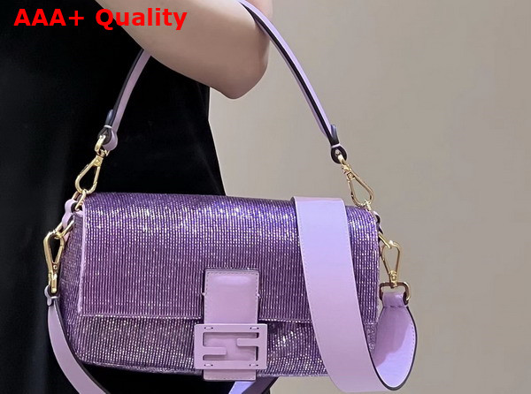 Fendi Baguette Re Edition Bag in Lilac Beads Replica