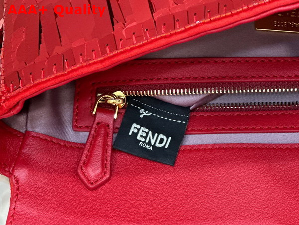 Fendi Baguette Red Sequin and Leather Bag Replica