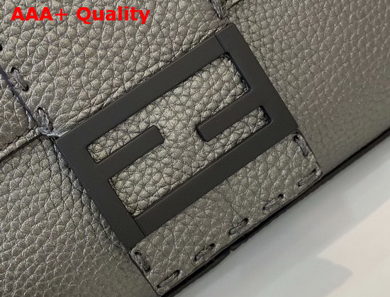 Fendi Baguette Silver Leather Bag Replica