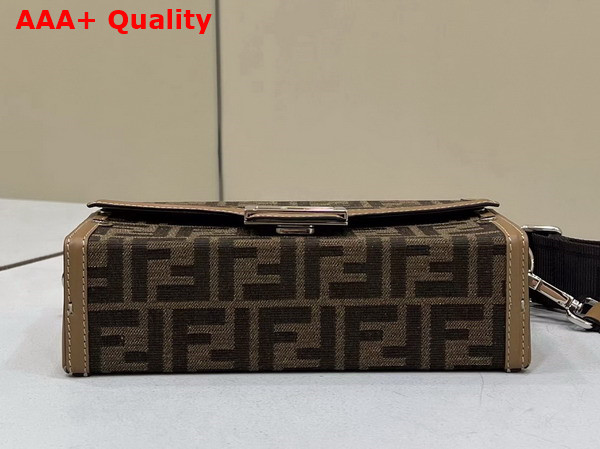 Fendi Baguette Soft Trunk Brown FF Fabric Bag Replica