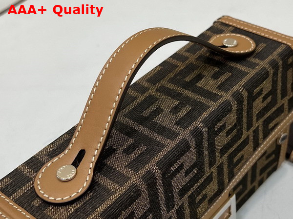 Fendi Baguette Soft Trunk Brown FF Fabric Bag Replica