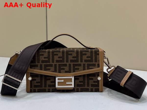 Fendi Baguette Soft Trunk Brown FF Fabric Bag Replica