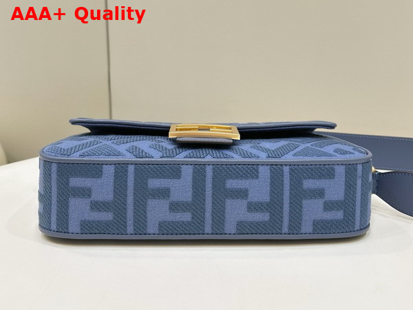 Fendi Baguette in Blue Canvas with FF Embroidery Replica