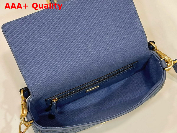 Fendi Baguette in Blue Canvas with FF Embroidery Replica