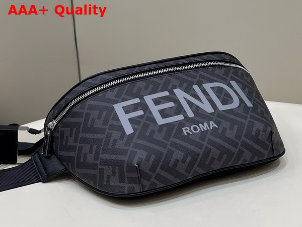 Fendi Belt Bag Black FF Fabric Belt Bag Replica