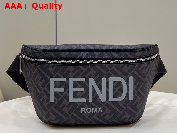 Fendi Belt Bag Black FF Fabric Belt Bag Replica