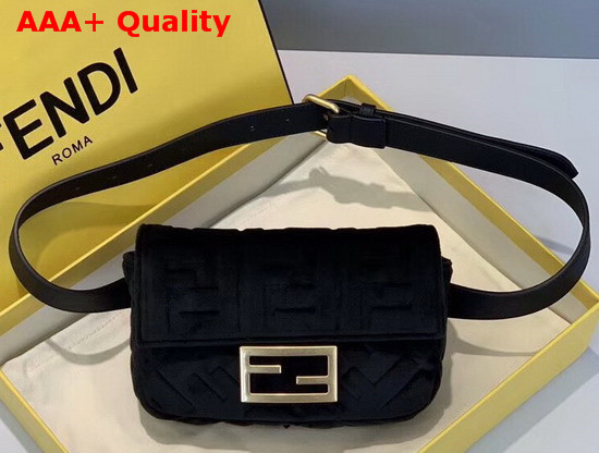 Fendi Belt Bag Black Velvet Mini Bag Replica