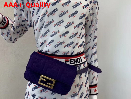 Fendi Belt Bag Blue Velvet Mini Bag Replica