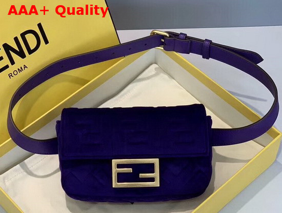 Fendi Belt Bag Blue Velvet Mini Bag Replica