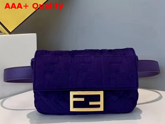 Fendi Belt Bag Blue Velvet Mini Bag Replica