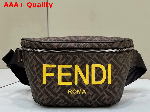 Fendi Belt Bag Brown FF Fabric Belt Bag Replica