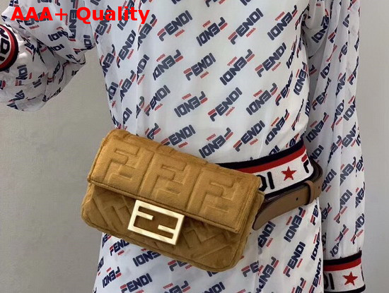 Fendi Belt Bag Brown Velvet Mini Bag Replica