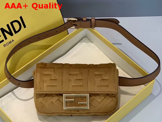 Fendi Belt Bag Brown Velvet Mini Bag Replica