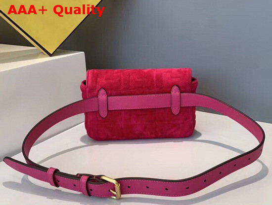 Fendi Belt Bag Fuchsia Velvet Mini Bag Replica