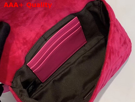 Fendi Belt Bag Fuchsia Velvet Mini Bag Replica