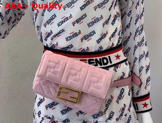 Fendi Belt Bag Pink Velvet Mini Bag Replica