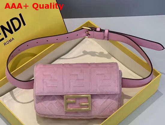 Fendi Belt Bag Pink Velvet Mini Bag Replica