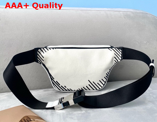 Fendi Belt Bag White Canvas Belt Bag Replica