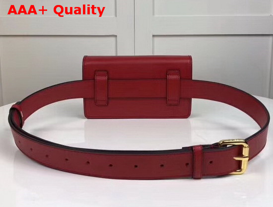 Fendi Belt Bag in Red Leather with New Fendi Logo Clasp Replica