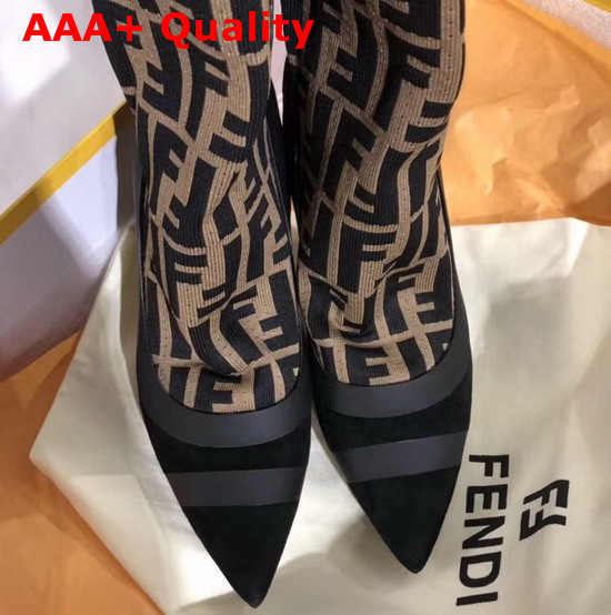 Fendi Black Technical Mesh Boots Replica