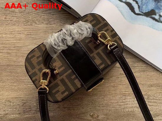 Fendi Box Shoulder Bag Glazed Fabric with FF Motif Replica