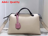 Fendi By The Way Medium Beige Leather Boston Bag Replica