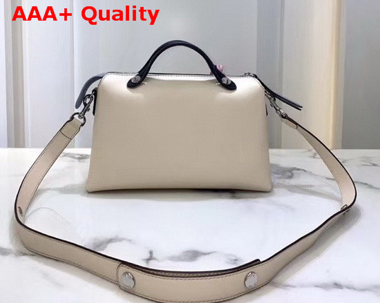 Fendi By The Way Medium Beige Leather Boston Bag Replica