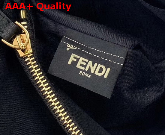 Fendi By The Way Medium Black Suede Leather Boston Bag Replica