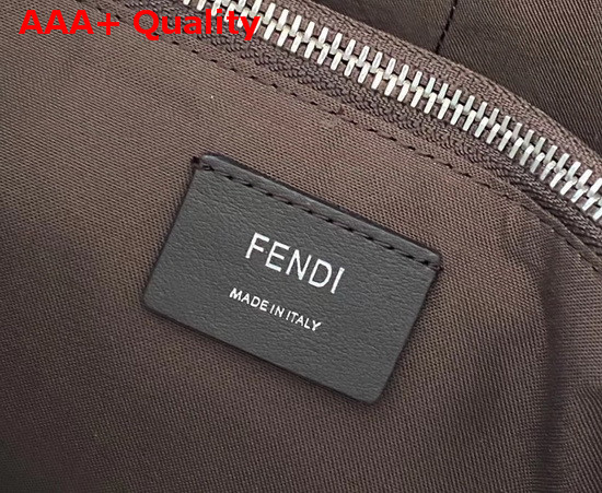 Fendi By The Way Medium Brown Leather Boston Bag with Heat Stamped FENDI ROMA Replica