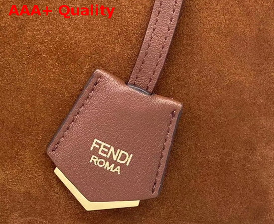 Fendi By The Way Medium Brown Suede Leather Boston Bag Replica