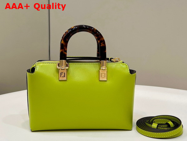 Fendi By The Way Mini Acid Green Leather Small Boston Bag Replica