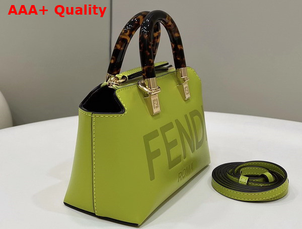 Fendi By The Way Mini Acid Green Leather Small Boston Bag Replica