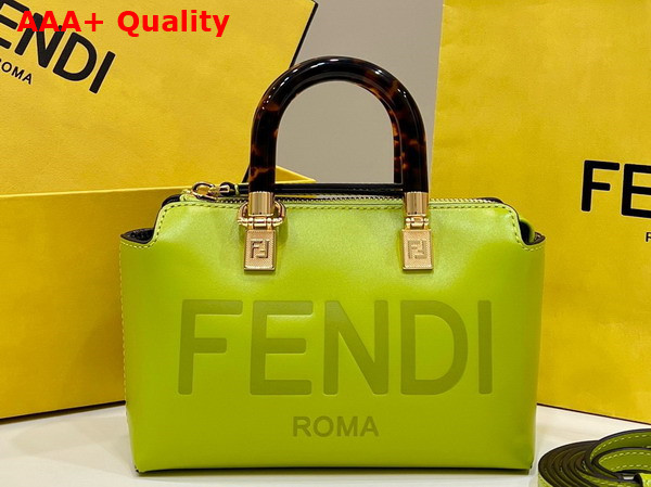 Fendi By The Way Mini Acid Green Leather Small Boston Bag Replica