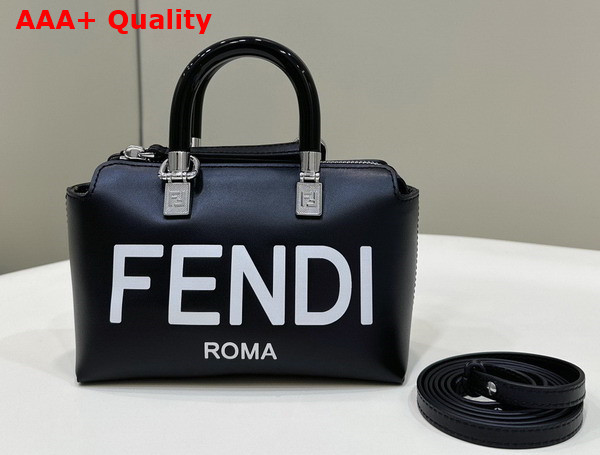 Fendi By The Way Mini Small Boston Bag in Black Leather Replica