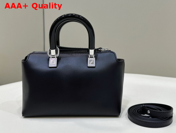 Fendi By The Way Mini Small Boston Bag in Black Leather Replica