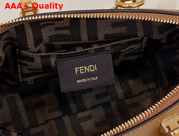 Fendi By The Way Mini Small Brown Leather Boston Bag Replica