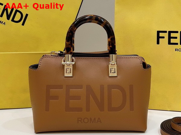 Fendi By The Way Mini Small Brown Leather Boston Bag Replica