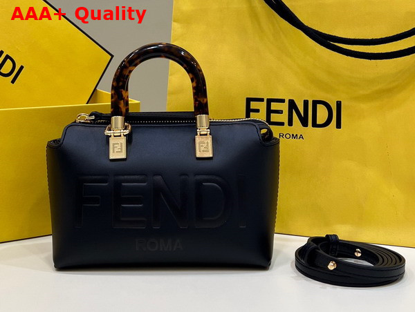 Fendi By the Way Mini Black Leather Small Boston Bag Replica