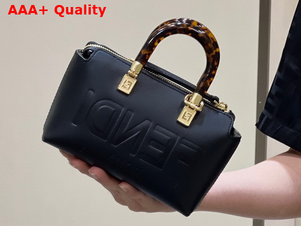 Fendi By the Way Mini Black Leather Small Boston Bag Replica