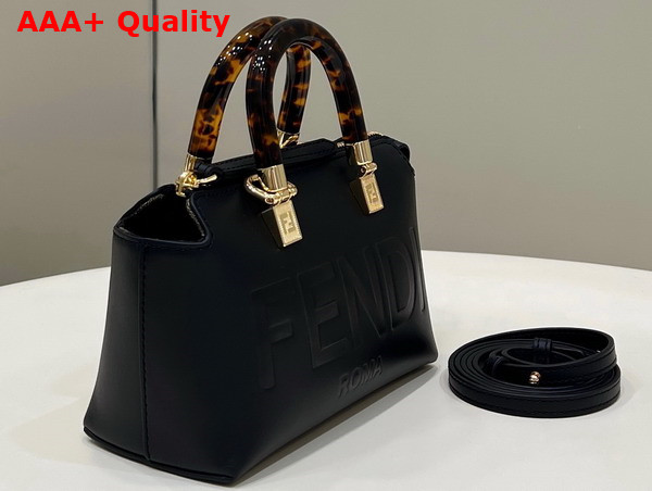 Fendi By the Way Mini Black Leather Small Boston Bag Replica