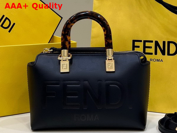 Fendi By the Way Mini Black Leather Small Boston Bag Replica