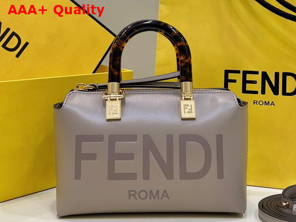 Fendi By the Way Mini Dove Gray Leather Small Boston Bag Replica