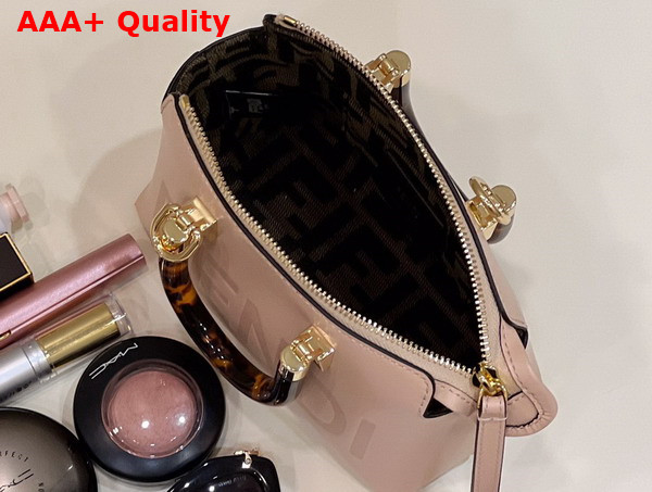 Fendi By the Way Mini Light Pink Leather Small Boston Bag Replica