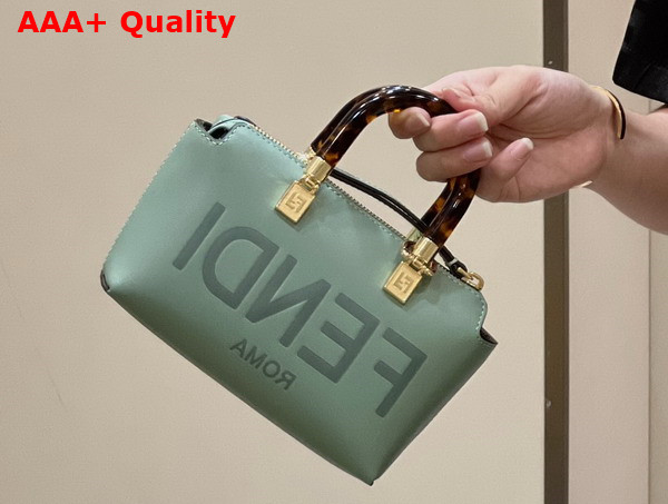 Fendi By the Way Mini Mint Green Leather Small Boston Bag Replica